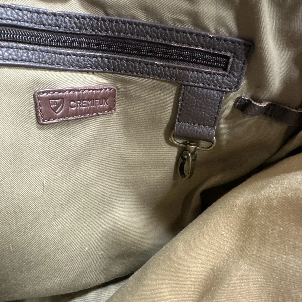 Cremieux Canvas Shoulder/Messenger Tablet Laptop Bag Leather Accents